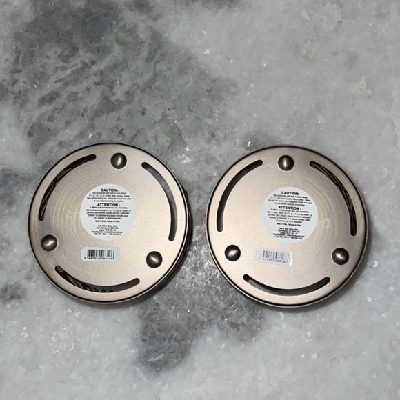 NEW Set of 2 Bath & Body Works Leaf Fall Metal Candle Holders - Picture 3 of 4